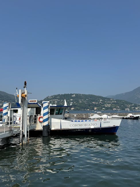 Como lakeside ferry dock boarding