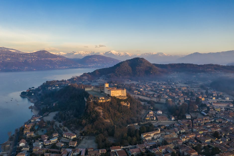 Funicular Como Brunate sunrise view