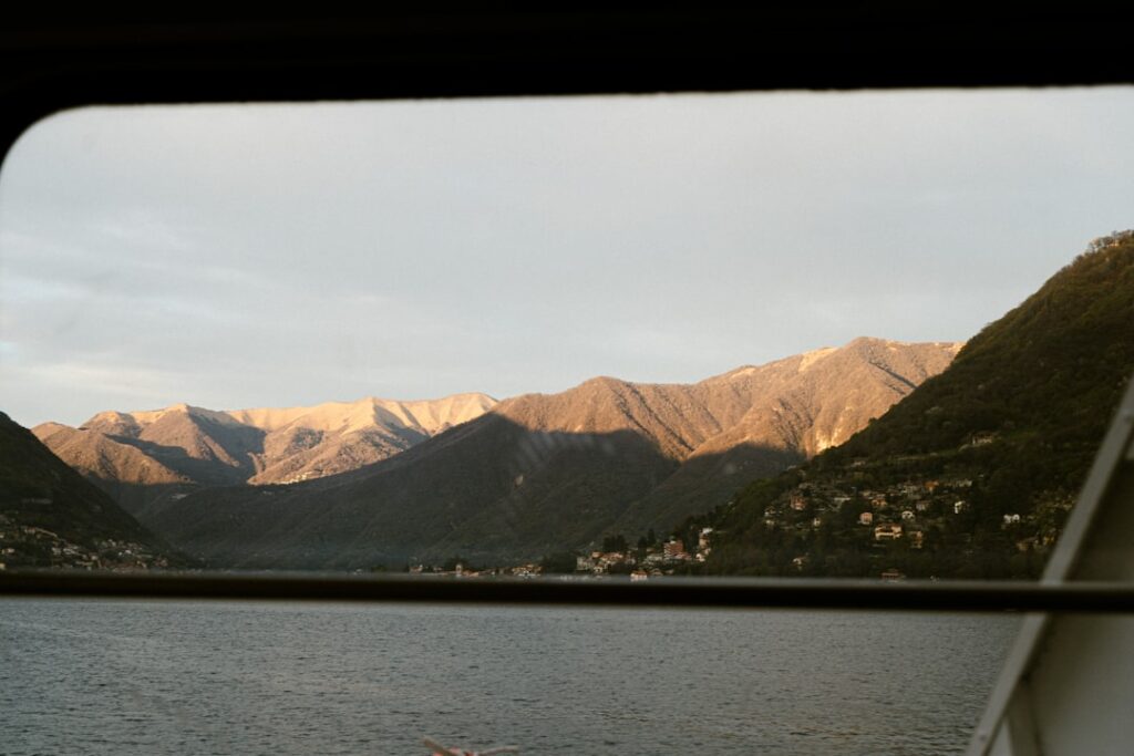 Lake Como ferries at sunrise
