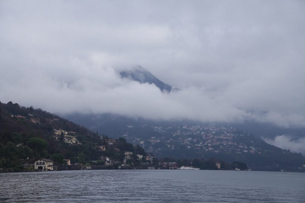 Lake Como morning mist villas