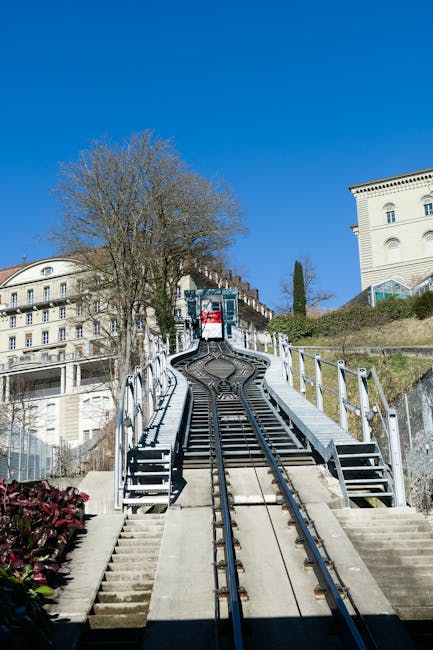 Como-Brunate funicular car ascent sunrise