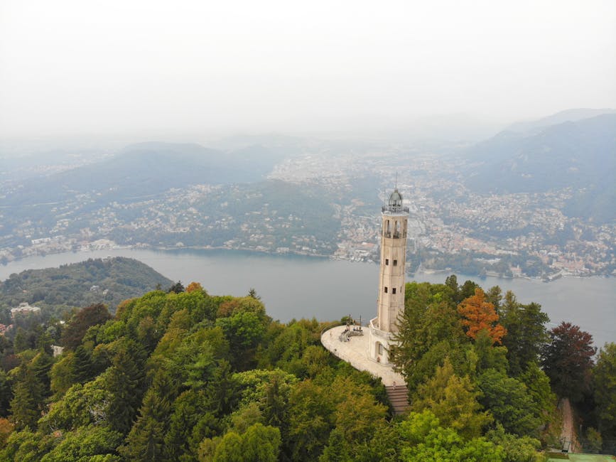 Brunate funicular view Lake Como