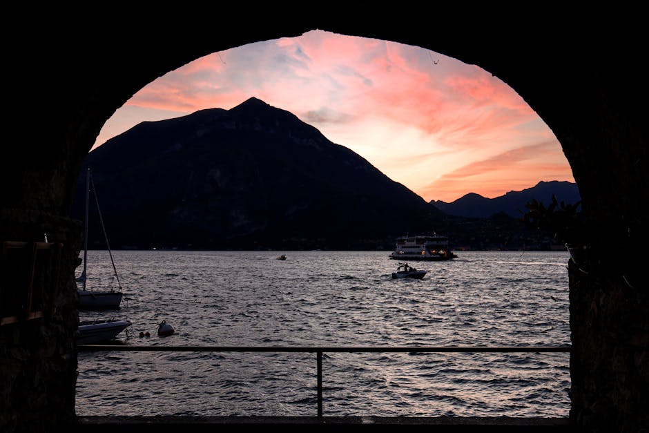 Lakeside cafe Varenna terrace afternoon