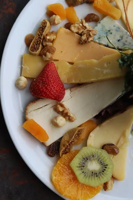 Local cheese board tasting closeup