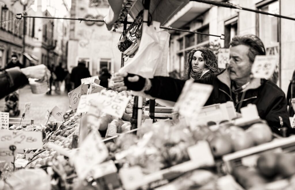 Mercato Coperto di Como interior stalls